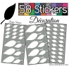 58 Stickers Feuilles arbres pour la decoration
