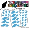 58 Stickers Feuilles arbres pour la decoration