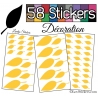 58 Stickers Feuilles arbres pour la decoration