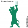 Sticker Chat qui griffe - Décoration intérieur en Vinyle - Nombreux coloris