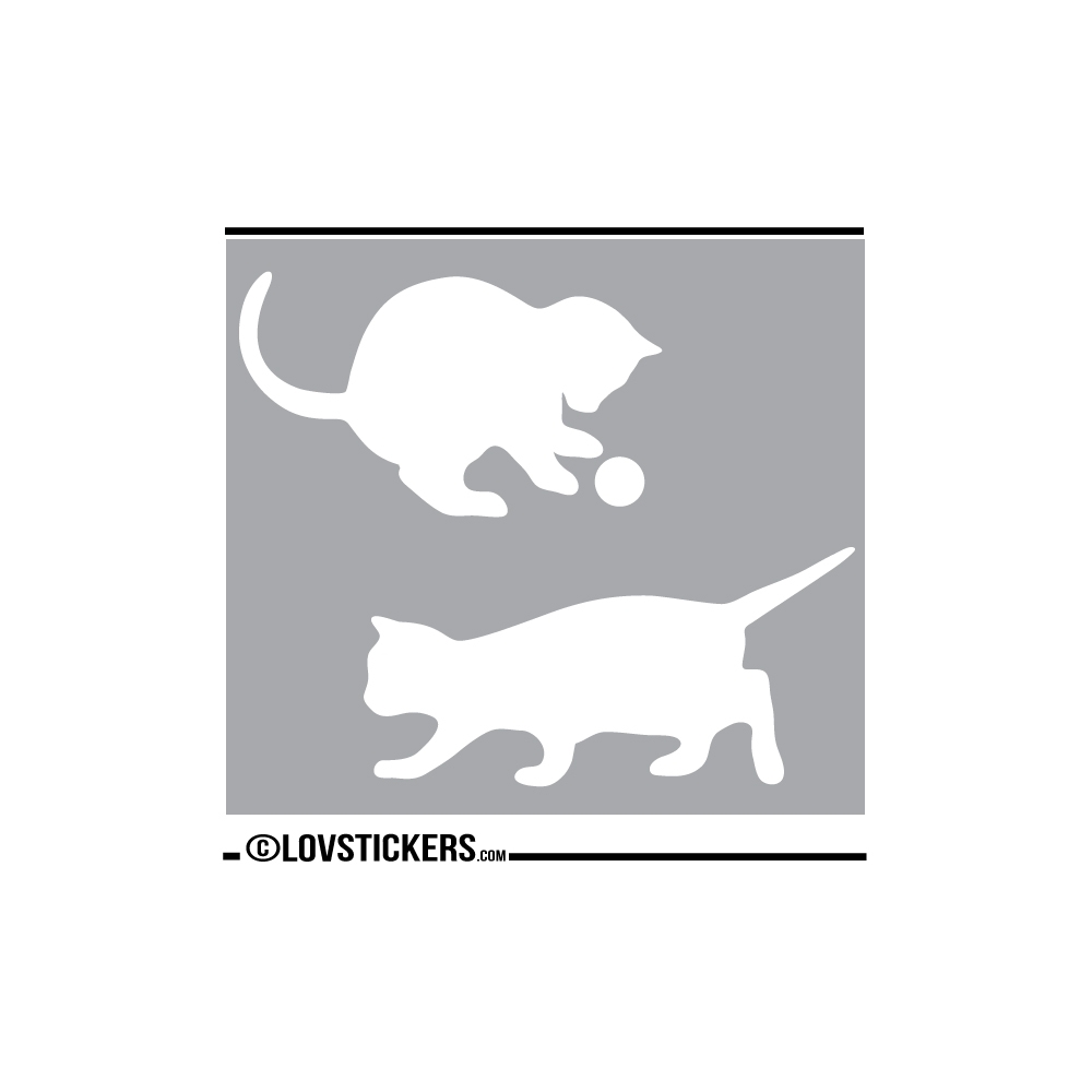 Sticker Chatons qui jouent - Sticker chat pas cher autocollant Décoration intérieur en Vinyle - Nombreux coloris Sticker Chatons qui jouent - Sticker chat pas cher autocollant Décoration intérieur en Vinyle - Nombreux coloris