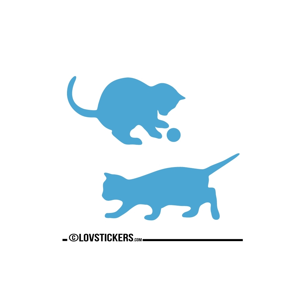 Sticker Chatons qui jouent - Sticker chat pas cher autocollant Décoration intérieur en Vinyle - Nombreux coloris Sticker Chatons qui jouent - Sticker chat pas cher autocollant Décoration intérieur en Vinyle - Nombreux coloris