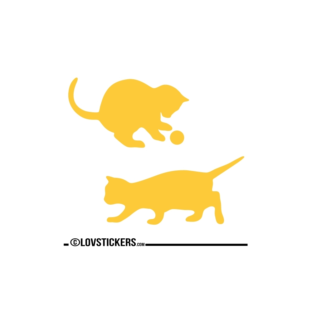 Sticker Chatons qui jouent - Sticker chat pas cher autocollant Décoration intérieur en Vinyle - Nombreux coloris Sticker Chatons qui jouent - Sticker chat pas cher autocollant Décoration intérieur en Vinyle - Nombreux coloris