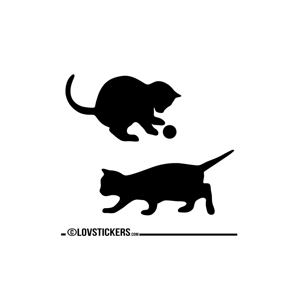 Sticker Chatons qui jouent - Sticker chat pas cher autocollant Décoration intérieur en Vinyle - Nombreux coloris Sticker Chatons qui jouent - Sticker chat pas cher autocollant Décoration intérieur en Vinyle - Nombreux coloris