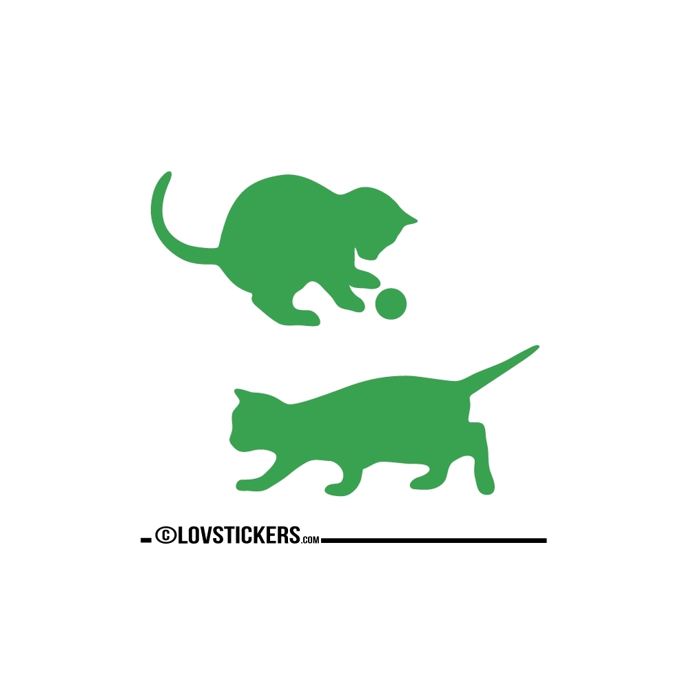 Sticker Chatons qui jouent - Sticker chat pas cher autocollant Décoration intérieur en Vinyle - Nombreux coloris Sticker Chatons qui jouent - Sticker chat pas cher autocollant Décoration intérieur en Vinyle - Nombreux coloris