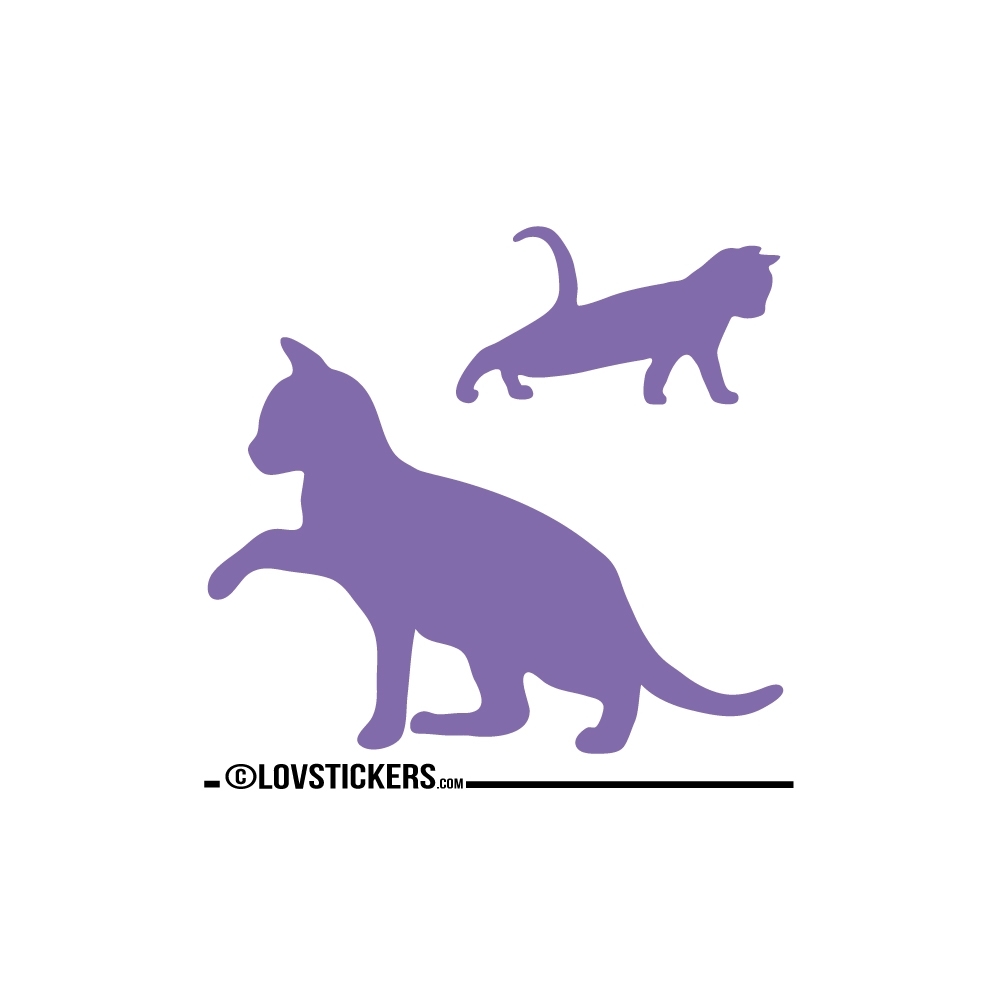 Sticker Chaton qui se réveil avec sa Maman - Décoration intérieur en Vinyle - Nombreux coloris Sticker Chaton qui se réveil avec sa Maman - Décoration intérieur en Vinyle - Nombreux coloris