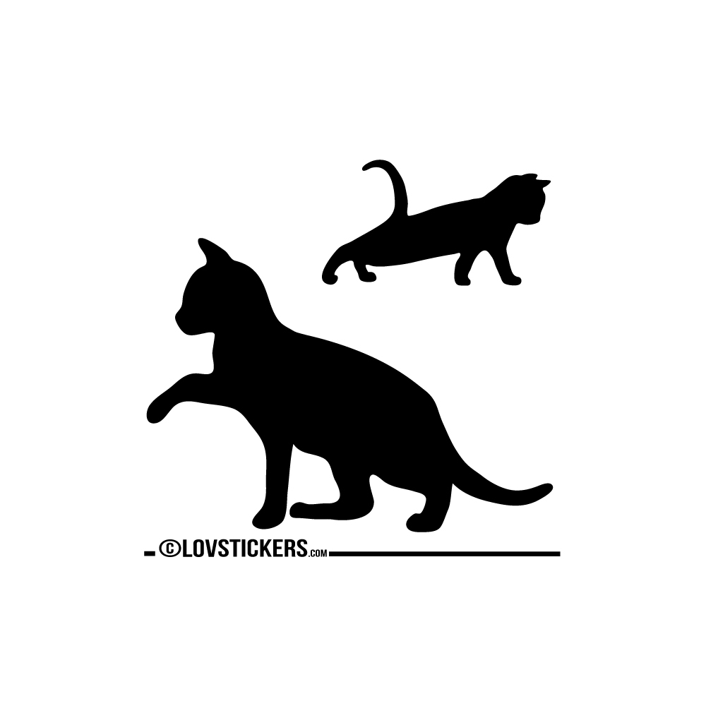 Sticker Chaton qui se réveil avec sa Maman - Décoration intérieur en Vinyle - Nombreux coloris Sticker Chaton qui se réveil avec sa Maman - Décoration intérieur en Vinyle - Nombreux coloris
