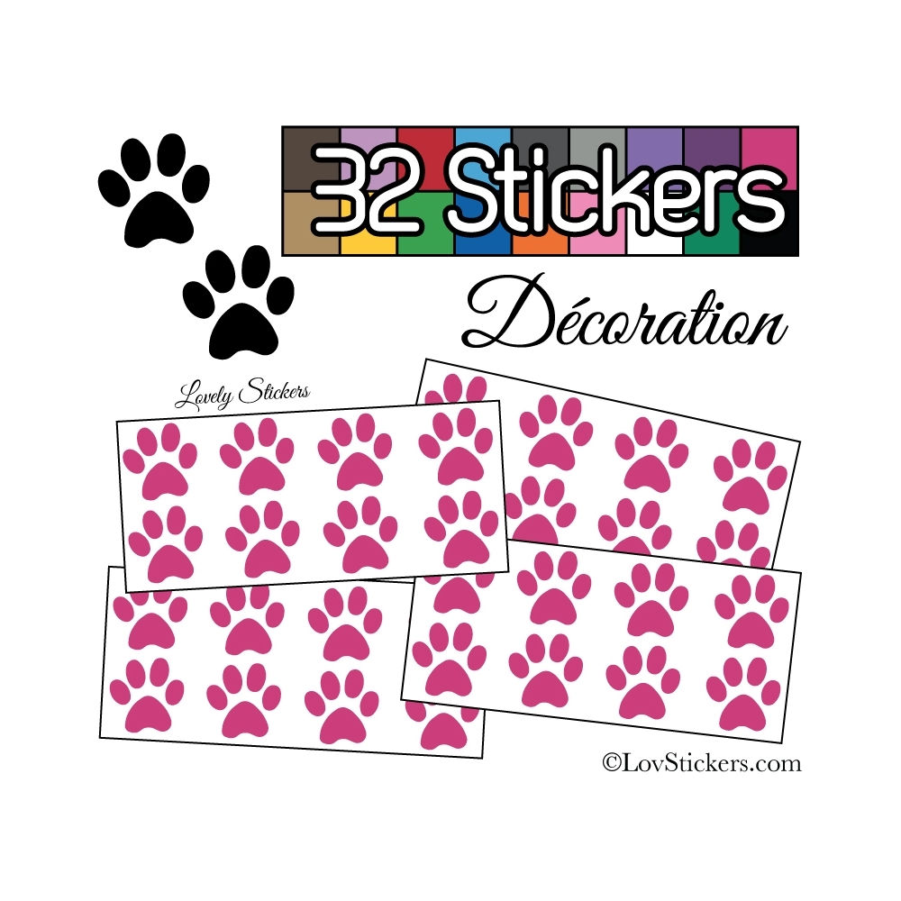 Sticker pattes de chat - Autocollant LovStickers.com