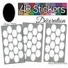 48 Stickers Ovale 4 cm - Autocollant Décoration Intérieur