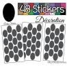 48 Stickers Ovale 4 cm - Autocollant Décoration Intérieur