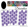 48 Stickers Ovale 4 cm - Autocollant Décoration Intérieur