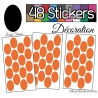 48 Stickers Ovale 4 cm - Autocollant Décoration Intérieur