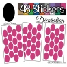 48 Stickers Ovale 4 cm - Autocollant Décoration Intérieur