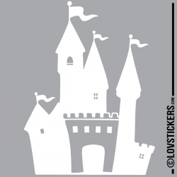 Stickers chateau fort pour chambre d'enfant - autocollant decoration pas cher