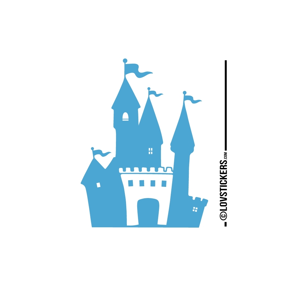 Stickers chateau fort pour chambre d'enfant - autocollant decoration pas cher Stickers chateau fort pour chambre d'enfant - autocollant decoration pas cher