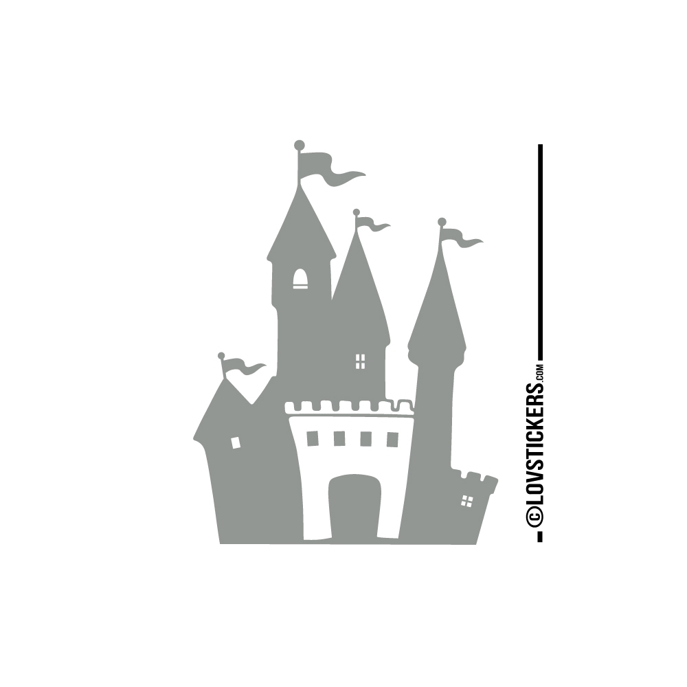 Stickers chateau fort pour chambre d'enfant - autocollant decoration pas cher Stickers chateau fort pour chambre d'enfant - autocollant decoration pas cher