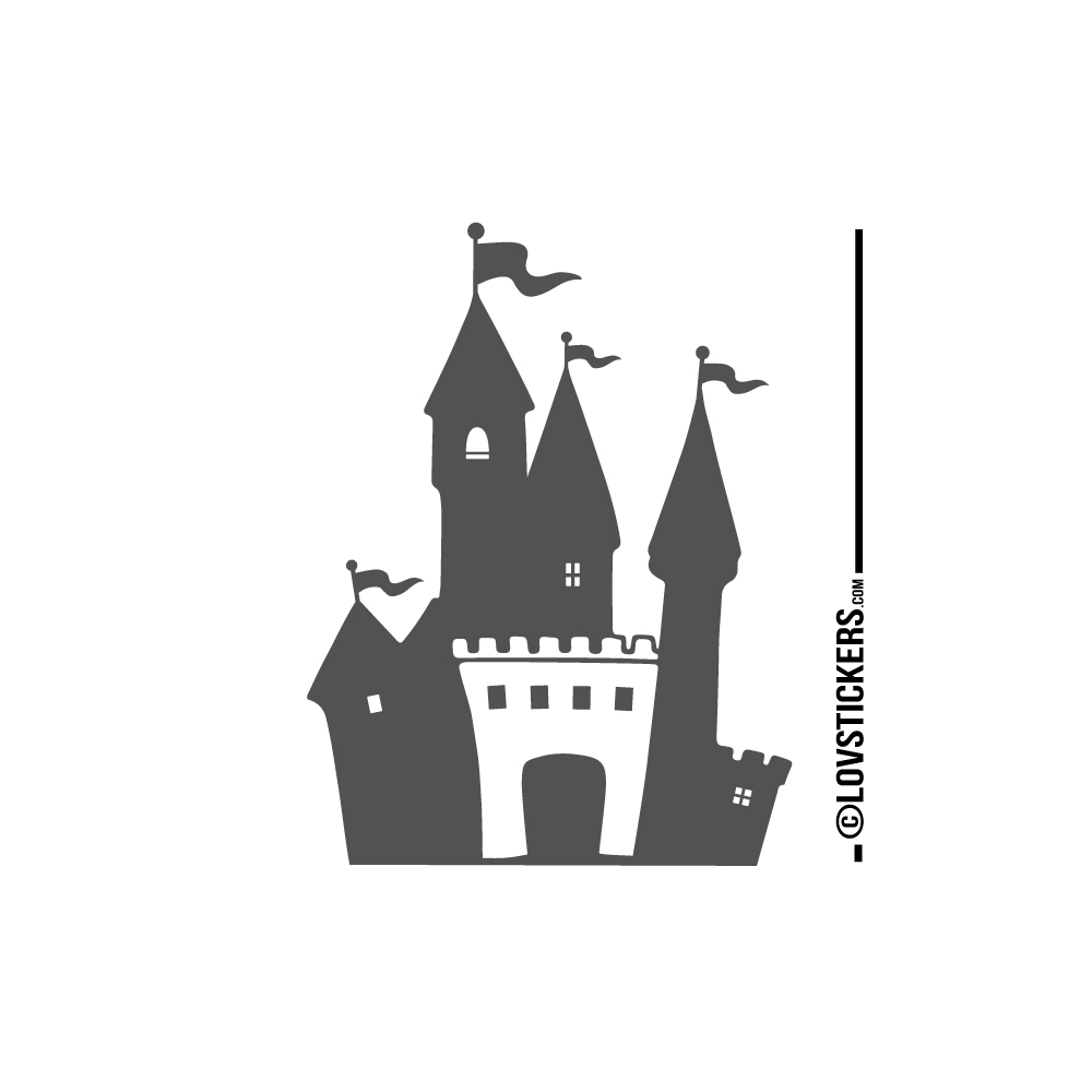 Stickers chateau fort pour chambre d'enfant - autocollant decoration pas cher Stickers chateau fort pour chambre d'enfant - autocollant decoration pas cher