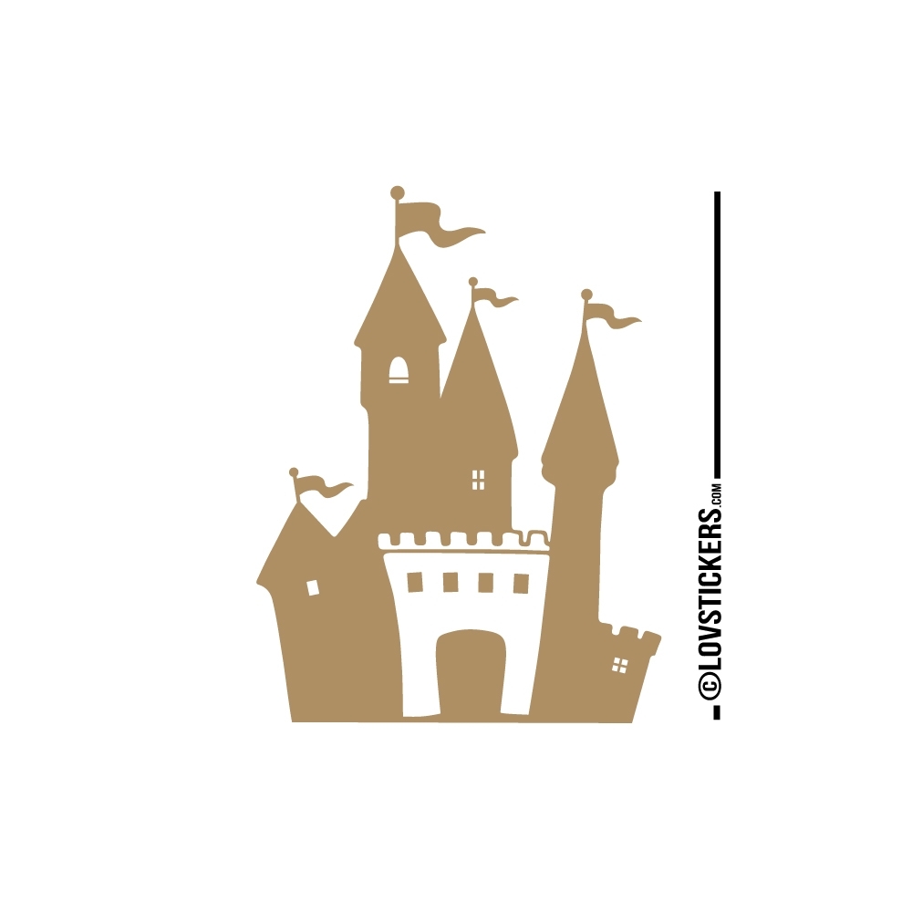 Stickers chateau fort pour chambre d'enfant - autocollant decoration pas cher Stickers chateau fort pour chambre d'enfant - autocollant decoration pas cher