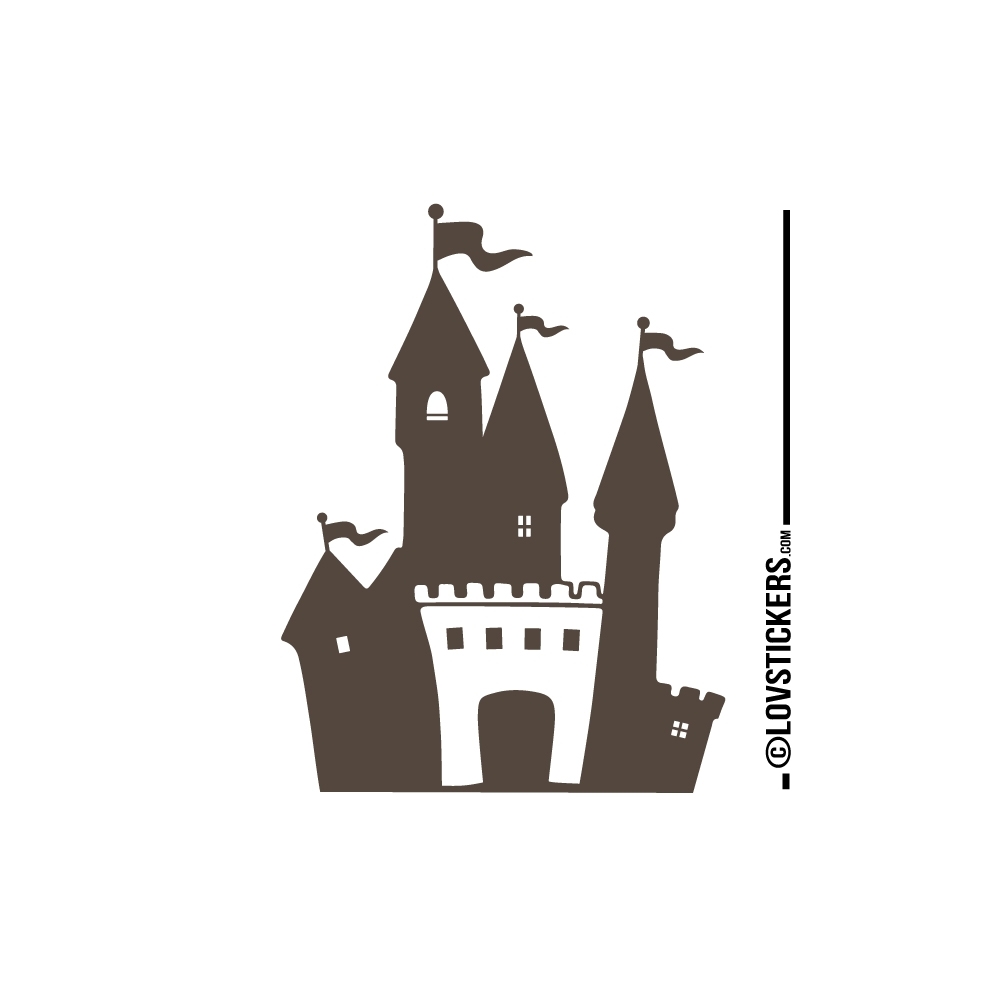 Stickers chateau fort pour chambre d'enfant - autocollant decoration pas cher Stickers chateau fort pour chambre d'enfant - autocollant decoration pas cher