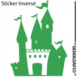 Stickers chateau fort pour chambre d'enfant - autocollant decoration pas cher