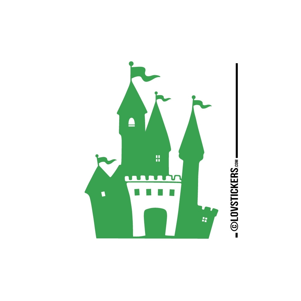 Stickers chateau fort pour chambre d'enfant - autocollant decoration pas cher Stickers chateau fort pour chambre d'enfant - autocollant decoration pas cher
