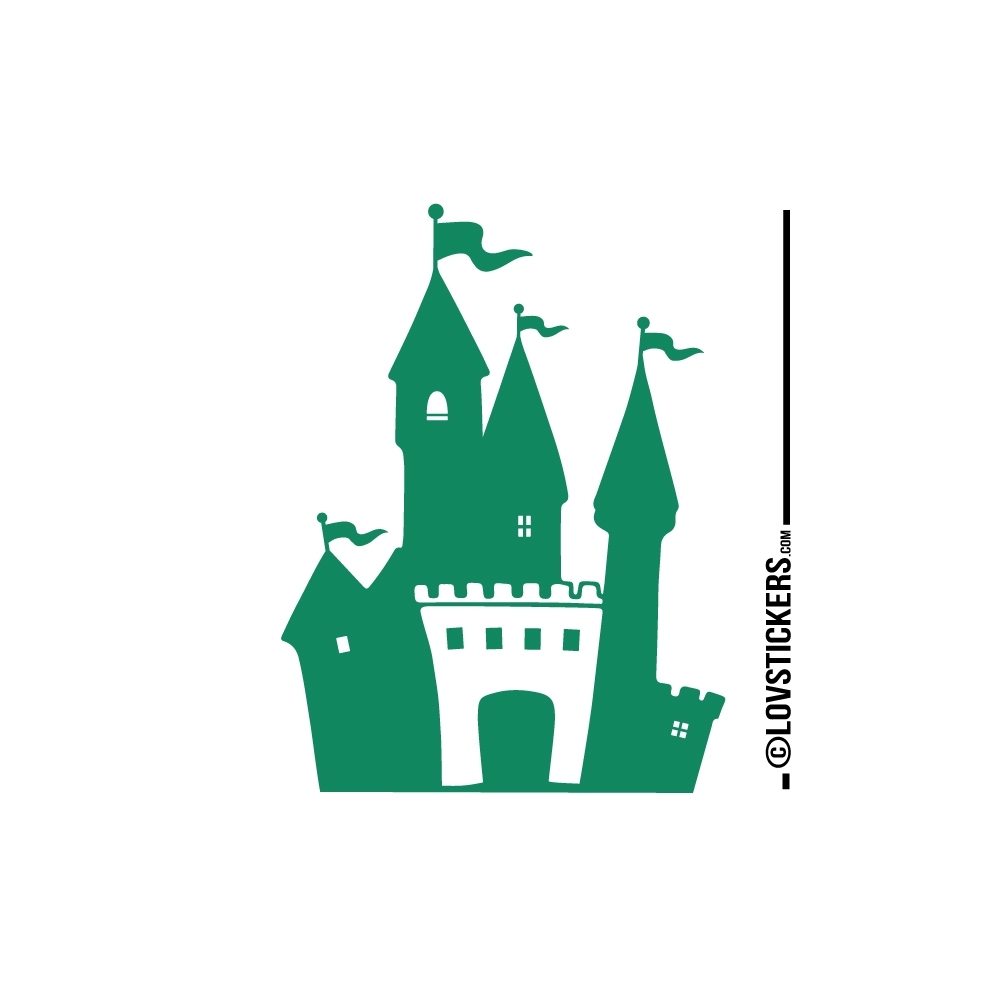 Stickers chateau fort pour chambre d'enfant - autocollant decoration pas cher Stickers chateau fort pour chambre d'enfant - autocollant decoration pas cher