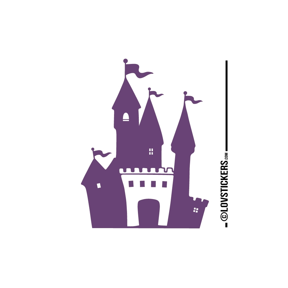 Stickers chateau fort pour chambre d'enfant - autocollant decoration pas cher Stickers chateau fort pour chambre d'enfant - autocollant decoration pas cher