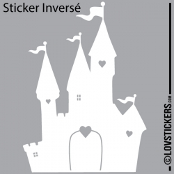 Sticker Chateau Princesse - Décoration intérieur en Vinyle - Couleur  Interieur Noir Orientation - Sens Normal Taille Small Medium Large Small
