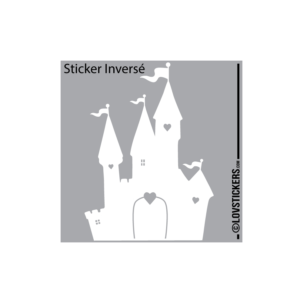 Sticker Chateau Princesse - Décoration intérieur en Vinyle - Nombreux coloris