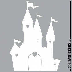 Sticker Chateau Princesse - Décoration intérieur en Vinyle - Nombreux coloris