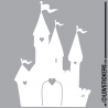 Sticker Chateau Princesse - Décoration intérieur en Vinyle - Nombreux coloris