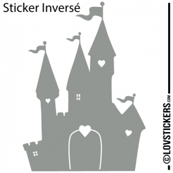 Sticker Chateau Princesse - Décoration intérieur en Vinyle - Nombreux coloris