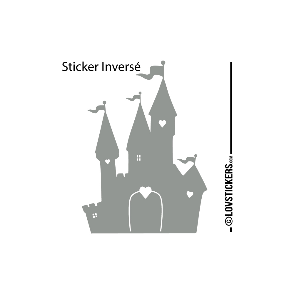 Sticker Chateau Princesse - Décoration intérieur en Vinyle - Nombreux coloris