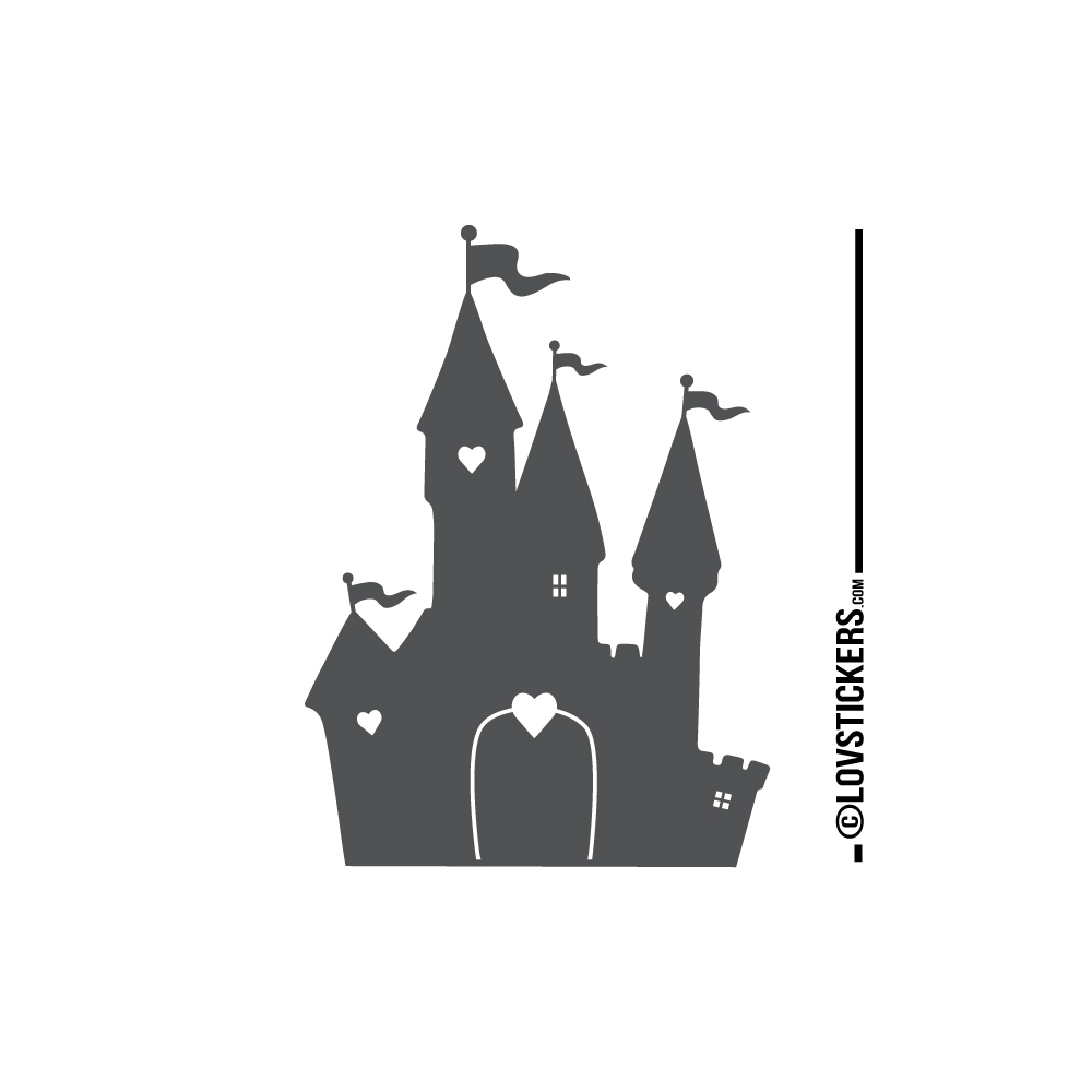 Sticker Chateau Princesse - Décoration intérieur en Vinyle - Nombreux coloris Sticker Chateau Princesse - Décoration intérieur en Vinyle - Nombreux coloris