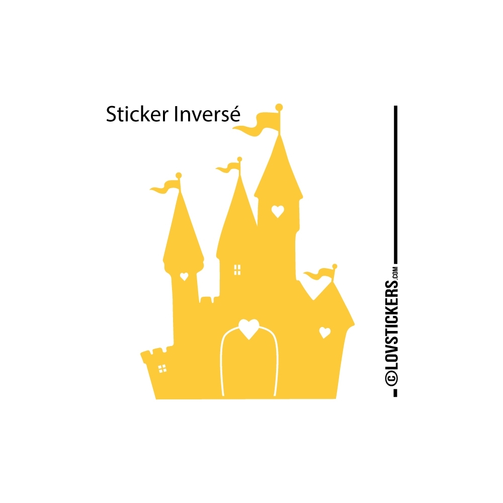 Sticker Chateau Princesse - Décoration intérieur en Vinyle - Nombreux coloris