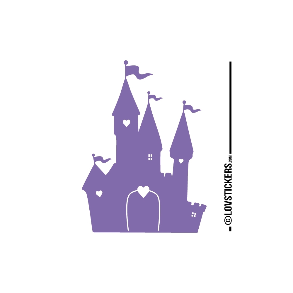 Sticker Chateau Princesse - Décoration intérieur en Vinyle - Nombreux coloris Sticker Chateau Princesse - Décoration intérieur en Vinyle - Nombreux coloris