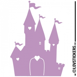 Sticker Chateau Princesse - Décoration intérieur en Vinyle - Nombreux coloris