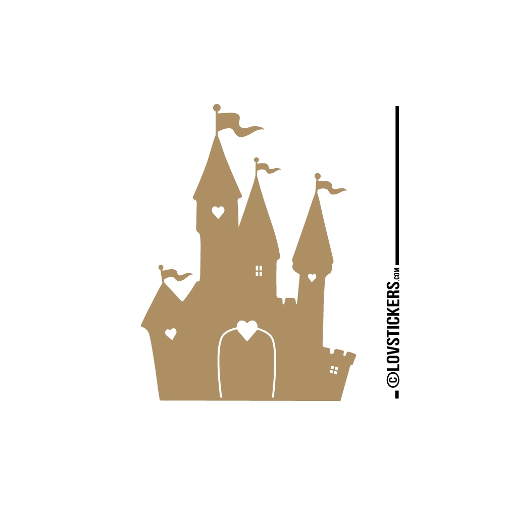 Sticker Chateau Princesse - Décoration intérieur en Vinyle - Nombreux coloris Sticker Chateau Princesse - Décoration intérieur en Vinyle - Nombreux coloris
