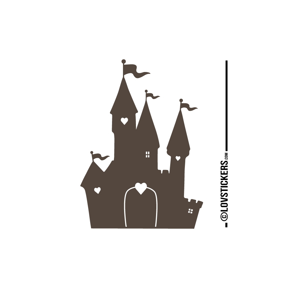 Sticker Chateau Princesse - Décoration intérieur en Vinyle - Nombreux coloris Sticker Chateau Princesse - Décoration intérieur en Vinyle - Nombreux coloris