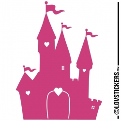 Sticker princesse chateau - Sticker A moi