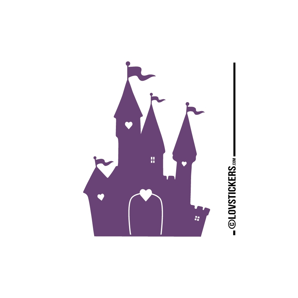 Sticker Chateau Princesse - Décoration intérieur en Vinyle - Nombreux coloris Sticker Chateau Princesse - Décoration intérieur en Vinyle - Nombreux coloris