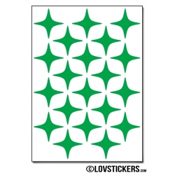 160 Stickers Etoiles 2cm - Décoration Gommette Loisirs - Vinyle Repositionnable