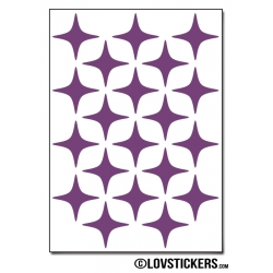 160 Stickers Etoiles 2cm - Décoration Gommette Loisirs - Vinyle Repositionnable