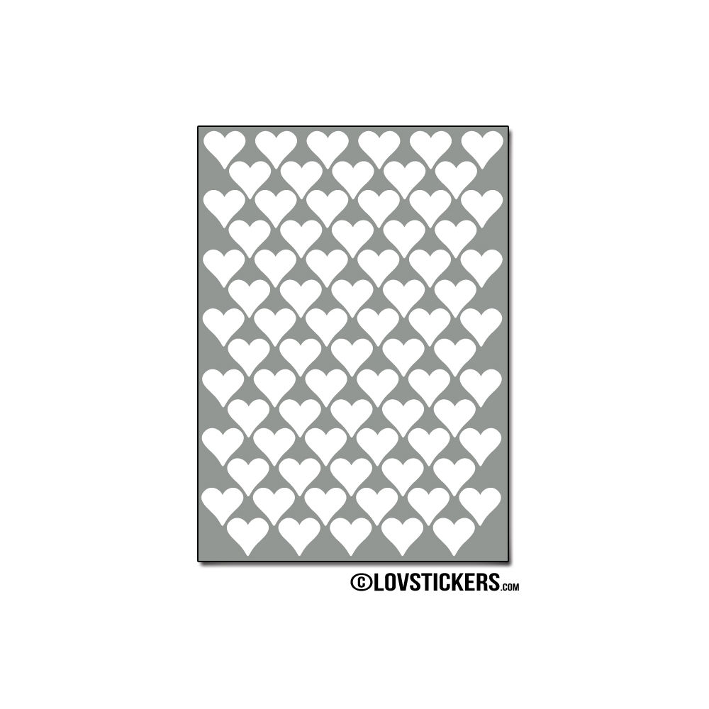 616 Stickers Coeur 1cm - Décoration Gommette Loisirs - Vinyle Repositionnable