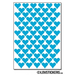 616 Stickers Coeur 1cm - Décoration Gommette Loisirs - Vinyle Repositionnable