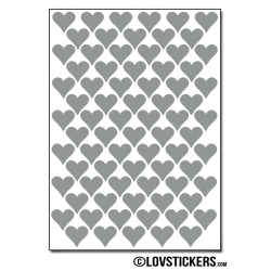 616 Stickers Coeur 1cm - Décoration Gommette Loisirs - Vinyle Repositionnable