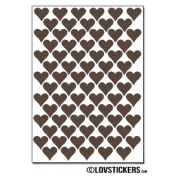 616 Stickers Coeur 1cm - Décoration Gommette Loisirs - Vinyle Repositionnable