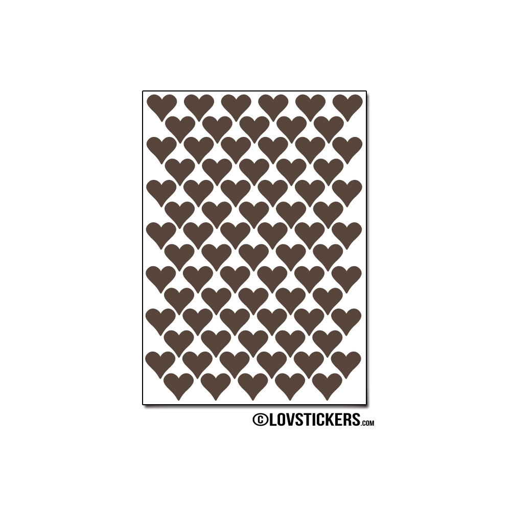 616 Stickers Coeur 1cm - Décoration Gommette Loisirs - Vinyle Repositionnable