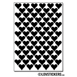 616 Stickers Coeur 1cm - Décoration Gommette Loisirs - Vinyle Repositionnable