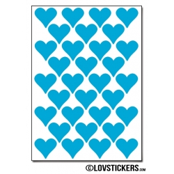 256 Stickers Coeur 1,5cm - Décoration Gommette Loisirs - Vinyle Repositionnable